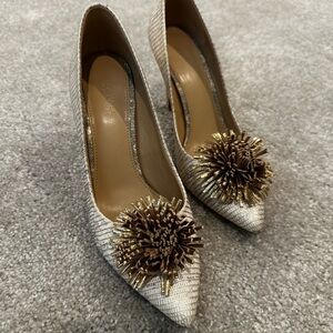 MICHAEL Michael Kors Cream and Gold Heels